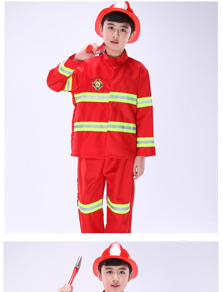 Kid's Firefighter Party Cosplay Costume