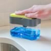 Manual Press Soap Dispenser With Sponge Box