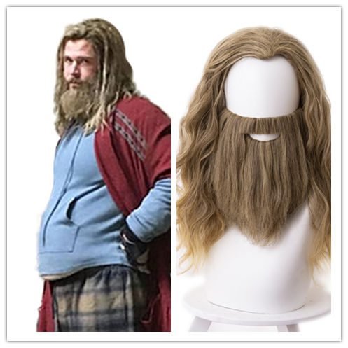 Fat Thor Wig fat thor wig and beard thor cosplay costume