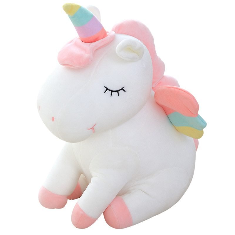 77198 25CM New Soft Cute Rainbow Style Unicorn Toy Plush Toys Wings Angel Animals