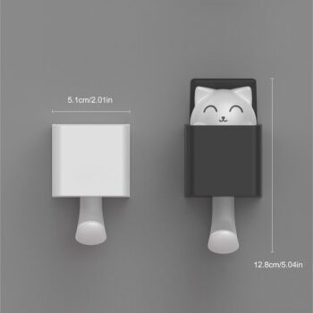 72134 25440e Creative Cartoon Cat Hook Hanger Wall Mounted Key Hooks Holder Decorative