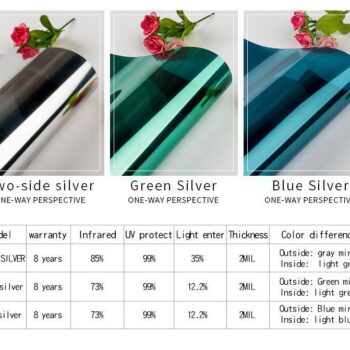 72607 3377ad 40/50/60/70/80 *200/500 CM one way mirror window film self adhesive glass stickers