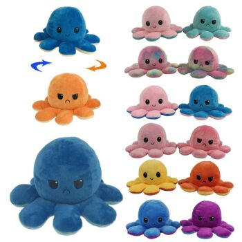 76827 2ddb33 Reversible Flip Octopus Stuffed Plush Doll Soft