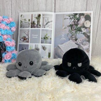76952 32ff99 Reversible Flip Octopus Stuffed Plush Doll Soft Simulation Reversible Plush Toy Color