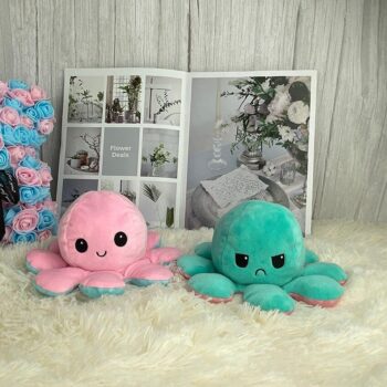 76952 8a986b Reversible Flip Octopus Stuffed Plush Doll Soft Simulation Reversible Plush Toy Color