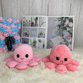 76952 b2fe48 Reversible Flip Octopus Stuffed Plush Doll Soft Simulation Reversible Plush Toy Color