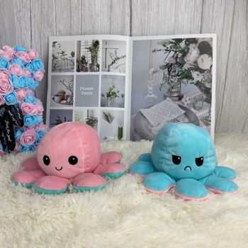 76952 d73b50 Reversible Flip Octopus Stuffed Plush Doll Soft Simulation Reversible Plush Toy Color