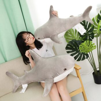 77109 6e6871 Ins 15/45/60cm Giant Shark Plush Stuffed Toy Soft Speelgoed