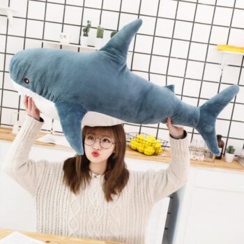 77109 e366db Ins 15/45/60cm Giant Shark Plush Stuffed Toy Soft Speelgoed