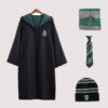 Slytherin Wizard Magic Robe Harry Pottery Cosplay Costume Harry Pottery Robe Slytherin Costume Child Slytherin Magic Robe For Halloween