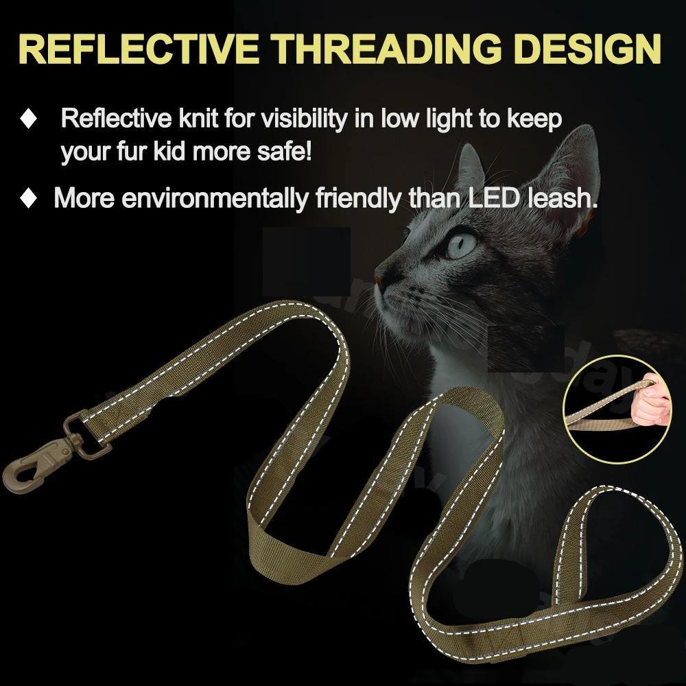 Cat Harness AdjustableTactical Harnesses vest Leash Set,Walking Breathable Mesh Pet clothes for Large Kitten Cats & Small Dog