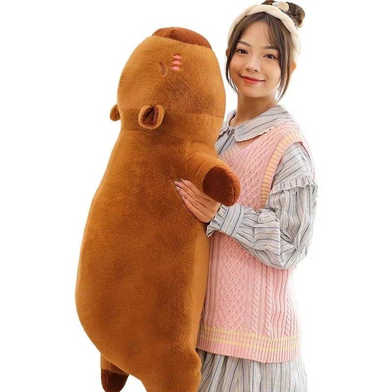 Giant 80cm Capybara Plush Body Pillow – Long Sleeping Cushion & Soft Toy - Image 4