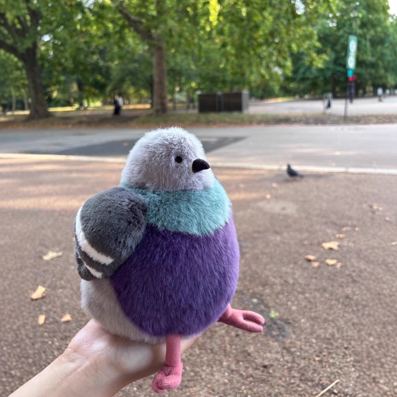 Cute Fat Pigeon Plush Toy – Round Green Bird Stuffed Animal (23cm) - Image 2