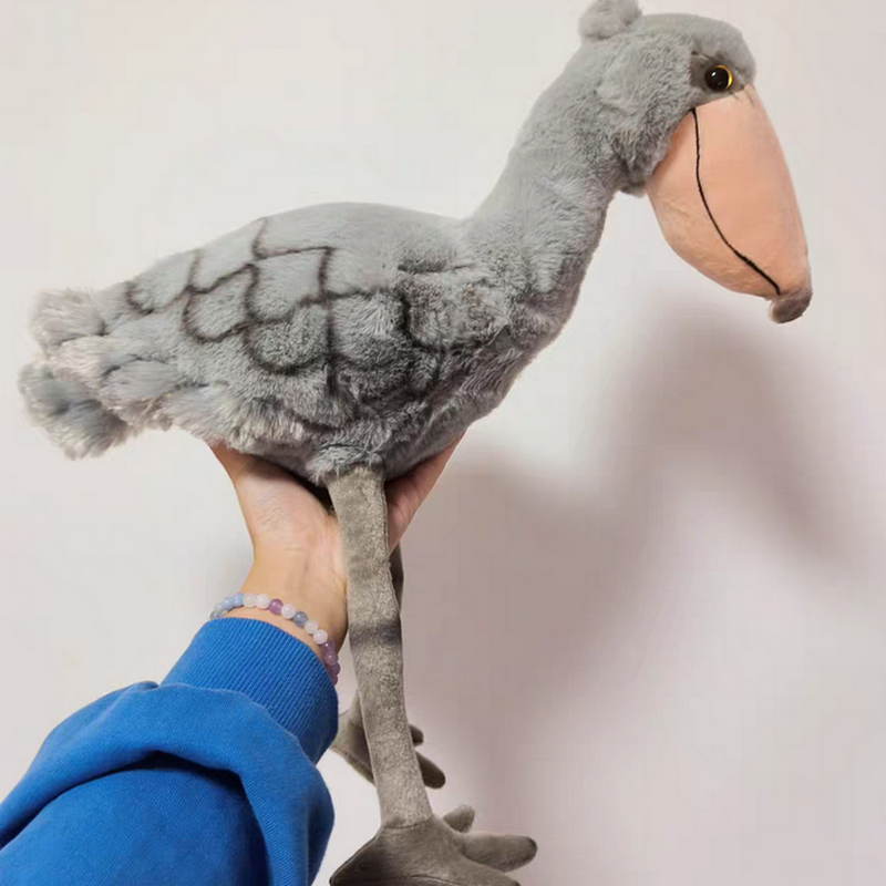 Realistic Shoebill Stork Plush Toy – Whale-Headed Bird Stuffed Animal 45cm