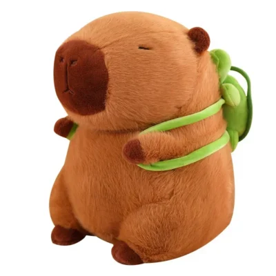 Capybara Plush with Turtle Backpack